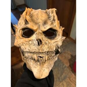 Full Head Skull Mask Deluxe Latex Skeleton Helmet for Men Women Cosplay Party